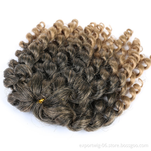 8inch Solid Colors Wand Curl Crochet Braids 20 Roots Curl Synthetic Crochet Braids Hair Extension for Black Women